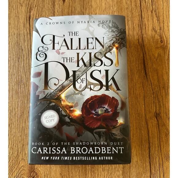 Barnes & Noble Signed The Fallen & The Kiss Of Dusk By Carissa Broadbent - Picture 1 of 8